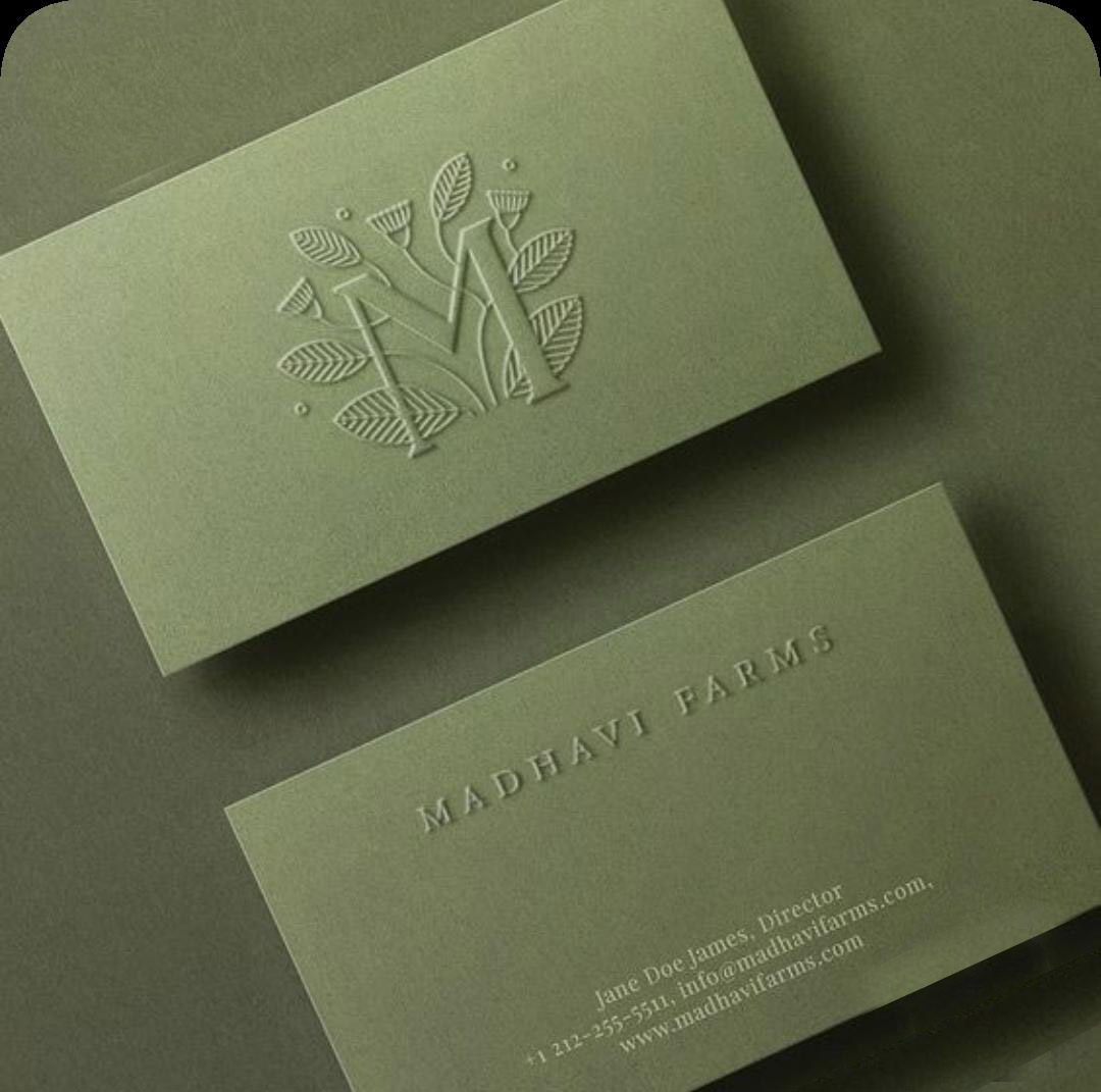 Embossed Business Cards in Hyderabad by Creative Force